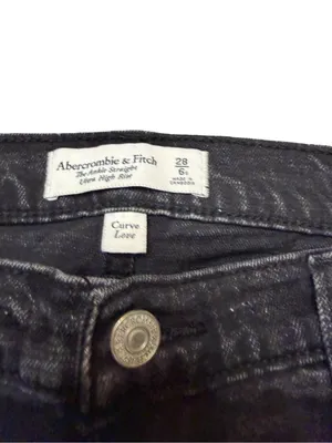 ✨ Abercrombie & Fitch Curve Love High Rise‎ Black Jeans Size 6 Short ✨ thumbnail 4