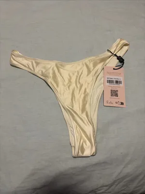 Oh Polly Cream Strapless Bandeau Bikini Bottom thumbnail 4