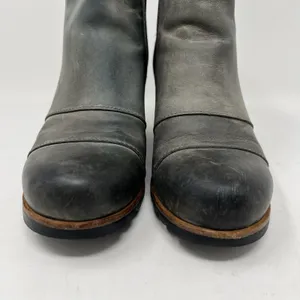 Sorel Boots Women's 6.5 Lea‎ Wedge Waterproof Leather Gray Chelsea Ankle Booties thumbnail 6