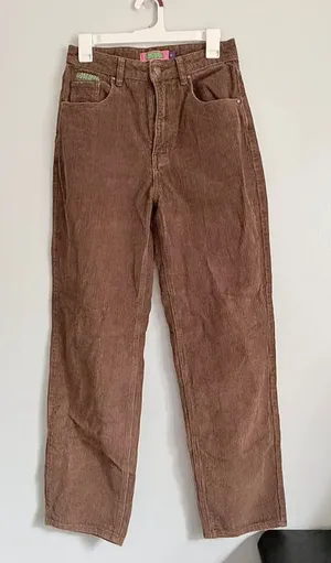 Empyre Zumiez Brown Corduroy Baggy Skate Pants Size 2 Y2K thumbnail 1