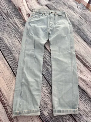 Vintage Wrangler Women's Light Wash Straight Leg Jeans - Pale Blue thumbnail 1