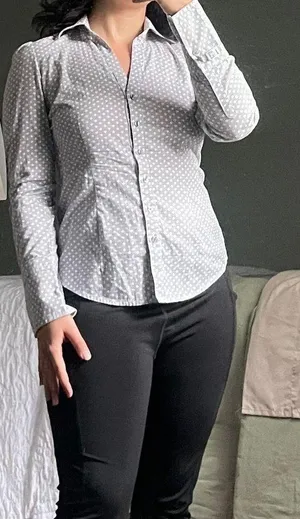 Light Colored Button Down Work Blouse XS thumbnail 2