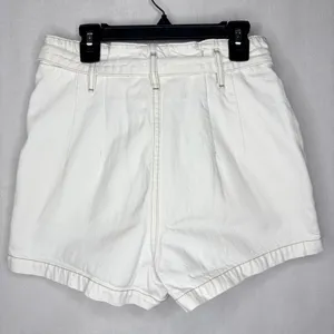 Abercrombie & Fitch White Denim Paperbag Shorts thumbnail 5