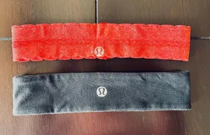 Lululemon Athletica 2 Headbands Coral Swiftly & Black Flyaway thumbnail 1