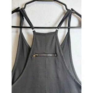 Unbranded Charcoal Gray Harem Jumpsuit Sleeveless Wide Leg Overalls Small thumbnail 5