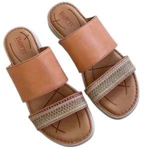 EUC Born Leather Two Strap Sandals Size 7 thumbnail 1