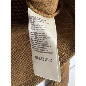 Free People Wear Me Out Brown Waffle Knit Ruched Mesh Sleeve Top Small thumbnail 8