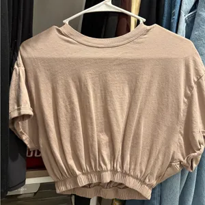 Garage Light Brown Scrunch Crop Top thumbnail 5