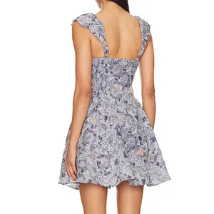 Elliatt Doves Dress In Slate Blue Size Small thumbnail 2
