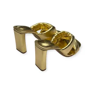 new Schutz 𒀭 Fairy High Heeled Sandal 𒀭Metallic Gold Shimmer Leather 𒀭 7.5M 𒀭 thumbnail 4