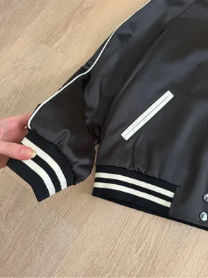 NWT Coach Reversible Signature C Varsity Bomber Jacket Black White Size S CAH06 thumbnail 6