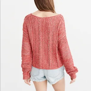 NWOT Abercrombie & Fitch Puff Sleeve V-NeckSweater thumbnail 5
