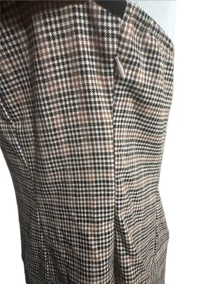 Motel Strapless Plaid Mini Dress in Brown and Black thumbnail 5