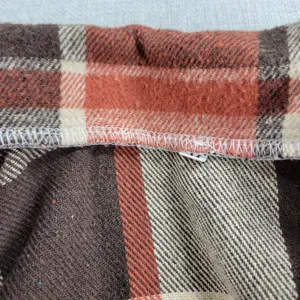 Womens‎ Shirt Size M Orange Plaid Flannel Button Down Long Sleeve Shaket Casual thumbnail 7