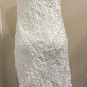 Amanda Uprichard Clarisse Dress White Linen Midi Keyhole Preppy Coastal Small thumbnail 8