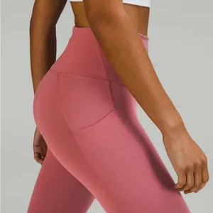Lululemon Wunder Train High-Rise Crop with Pockets 23" in Brier Rose Pink Size 6 thumbnail 4