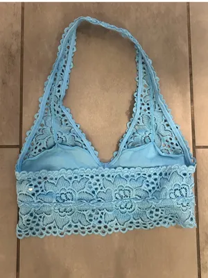 Aerie Lace Halterneck Bralette | Blue thumbnail 3