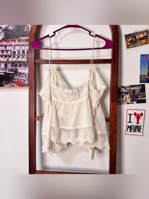 Abercrombie Babydoll Lace Trim Cami Tank Top thumbnail 11