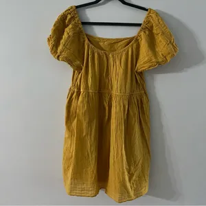American Eagle Puff-Sleeve Babydoll Mini Cotton Dress Size XL thumbnail 9