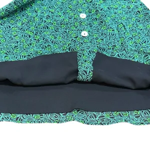 Wilfred Aritzia Forest Green‎ Print Button Front Lined Fit & Flare Dress Size 0 thumbnail 5