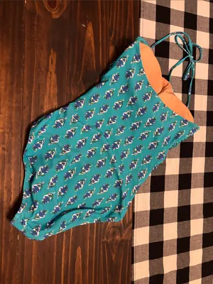 J.Crew blue one piece  swimsuit small new thumbnail 3