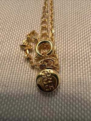 Gold Heart Pendant Necklace with Crystal Accents - Women Jewelry thumbnail 4