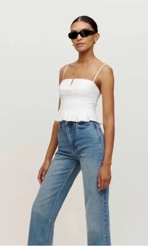 Reformation off-white spaghetti strap top NEW 
NWT thumbnail 2