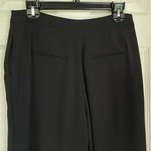 Who What Wear black wide leg slit high waist trousers pants thumbnail 4