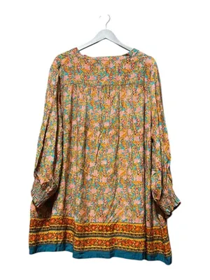 NWT Natural Life Dara V-Neck Tunic Dress Boho Floral Tassel Mini Medium thumbnail 2