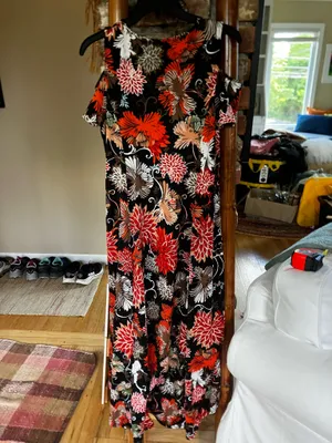 Cold Shoulder Flower Print Dress Size Sp thumbnail 4