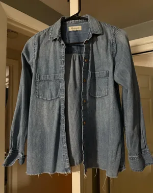 Madewell Blue Denim Shirt thumbnail 1