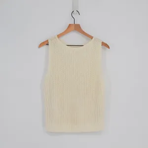 Abercrombie & Fitch Bare Shaker Sweater Tank Cream S Chunky Knit Sleeveless Knit thumbnail 2