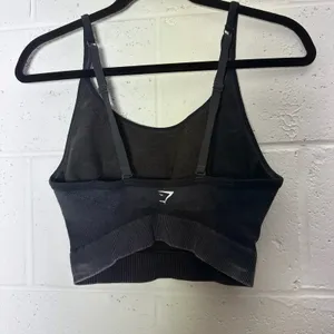 Gymshark Black Seamless Longline Sports Bra Crop Top Womens Size‎ Medium thumbnail 2