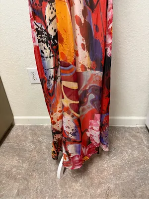 Xhilaration Floral Halter Maxi Dress Size Medium thumbnail 4