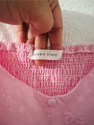 Altar’d State Embroidered Peplum Cami thumbnail 3