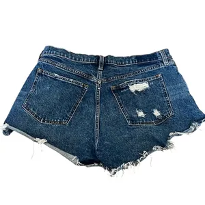 Abercrombie & Fitch Women's Curve Love Denim Cutoff Shorts Size 30 Blue thumbnail 6
