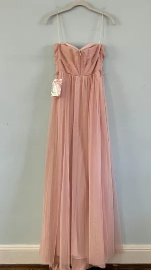Birdy Grey NWT Christina Convertible Vintage Blush Pink Tulle Maxi Dress thumbnail 11