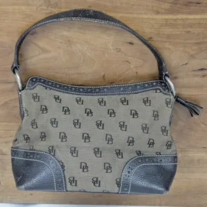 Dooney & Bourke Signature Leather & Canvas Shoulder Bag thumbnail 2
