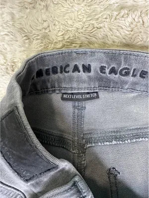 American Eagle grey Curvy Hi-Rise Next Level Stretch jeggings Size 8 X-Long thumbnail 5