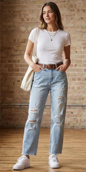 Vervet High Rise Light Wash Ripped Straight Leg Jeans 27. Inseam 26in, mid 12in thumbnail 1