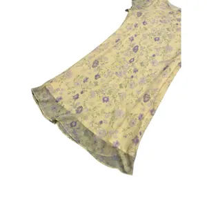 Vintage Expressions Y2K Dress Womens 22W Sheer Yellow Floral Chiffon Maxi Fairy thumbnail 4