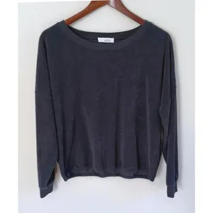 Barefoot‎ Dreams Beach Lightweight Terry Dolman Pullover Lounge Top Navy Sz Med thumbnail 2