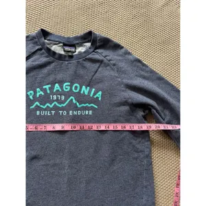 Patagonia‎ Womens Geologers Ahnya Crewneck Sweatshirt Blue Logo Sz M thumbnail 6
