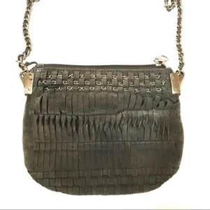 ‎Zara suede & chain strap detail Crossbody purse thumbnail 2