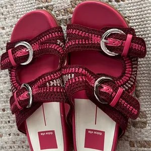 Anthropologie Dolce Vita Ralli Sandals Pink Size 7 Slip On Buckle Thick Strap thumbnail 3