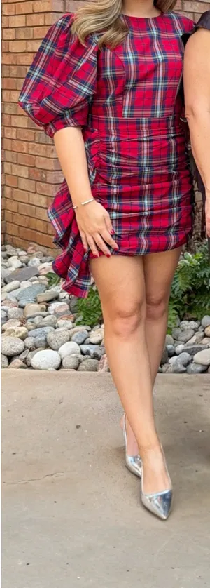 Plaid dress Red thumbnail 1