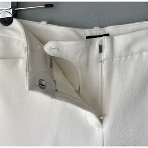Worthington Dress Pants Size 6 Slim Fit White Ankle Ponte Trousers Office Career thumbnail 6