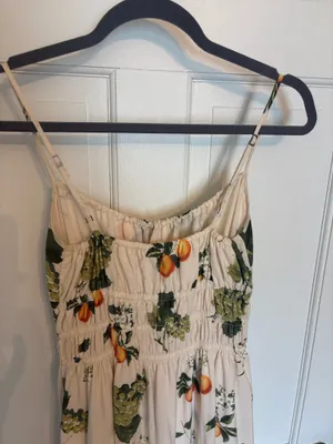 Abercrombie Maxi Dress Cream with Fruit Pattern thumbnail 5
