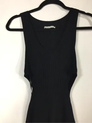 Abercrombie & Fitch Elevated Knit Cutout Midi Knit Dress Black Size Small thumbnail 7