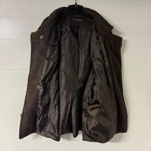 Ashley Stewart Coat Women Plus Size 26 Brown Textured Square Button Wool Blend thumbnail 6